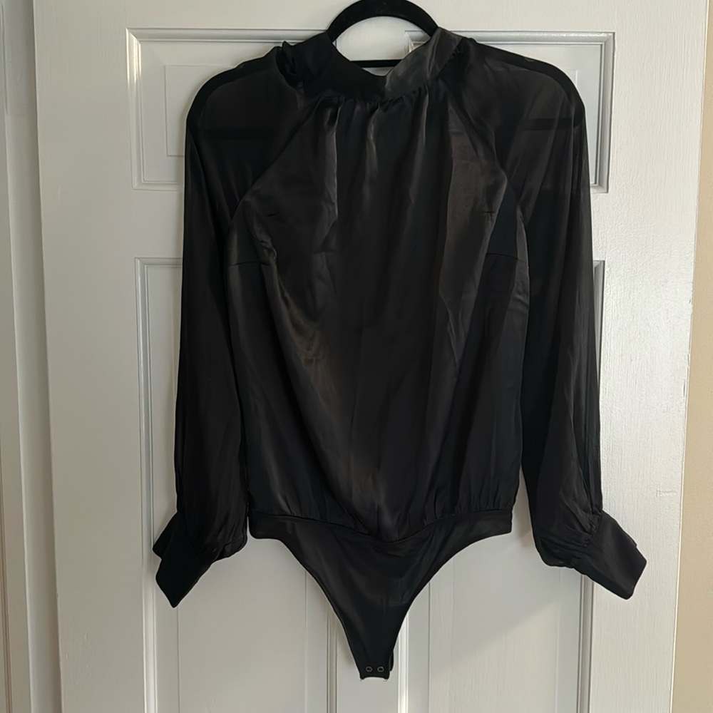 Abercrombie | NWT Black silk bodysuit